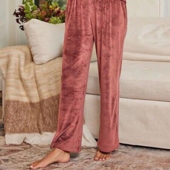 Summersalt The Plush Velour Pants in Rosewood Size Medium - Picture 1 of 10